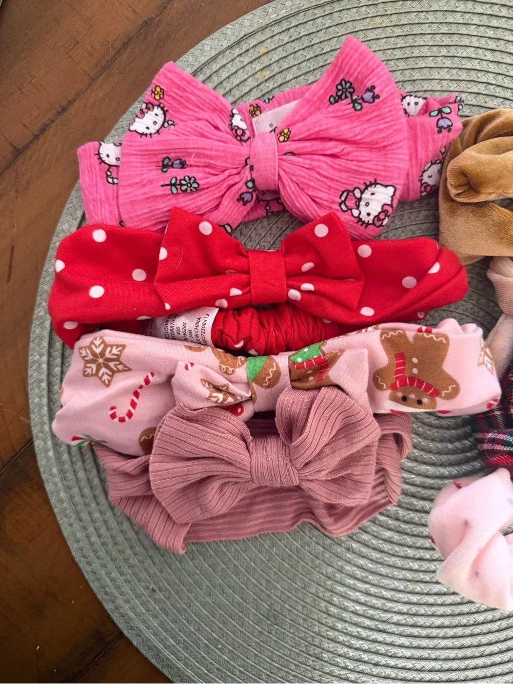Baby Girl Bow Headbands Lot Of 8 Miscellaneous Holiday Pink Hello Kitty